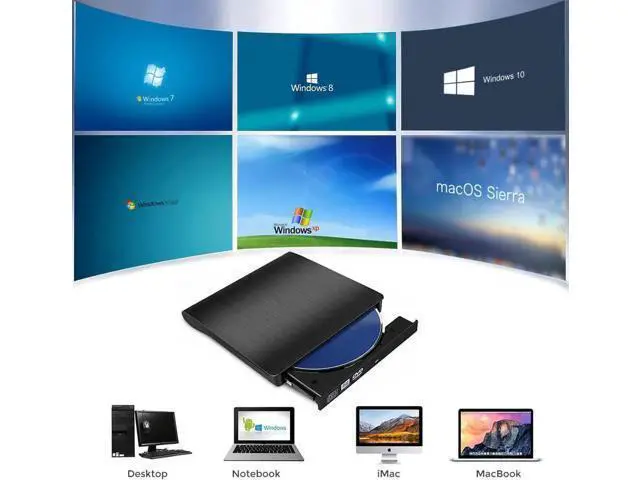 Alt view image 7 of 7 - USB 3.0 Slim External DVD RW CD Writer Drive Burner Reader Player Optical Drives For Laptop PC DVD burner dvd portatil