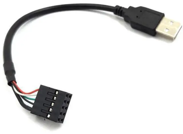 Alt view image 3 of 6 - 9 pin USB Header to USB Cable, USB 2.0 Type A Male to Dupont 9 Pin Female Header Motherboard Cable Cord (AM to 9Pin 0.2M)(2 Pack)
