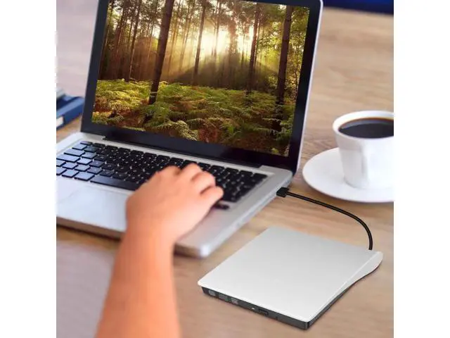 Alt view image 2 of 7 - External CD Drive, USB 3.0 Portable CD DVD Drive Slim CD DVD ROM Rewriter Burner Superdrive High Speed Data Transfer for Laptop Desktop MacBook PC Windows Linux Os Mac Os