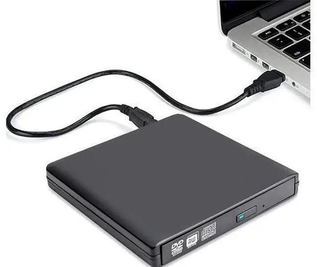 Main image of External CD DVD Drive, USB 2.0 Portable CD/DVD Player for Laptop CD ROM Burner Compatible with Laptop Desktop PC Windows Linux OS Apple Mac Black