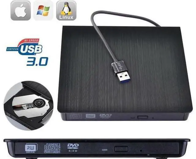 Main image of USB 3.0 External DVD Drive Portable External Optical Drive CD DVD RW ROM Player