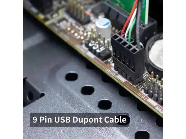 Alt view image 2 of 6 - Mini USB to Motherboard Cable 1.65FT/50CM, Mini USB Male to 9pin Female Cable forcomputer motherboards 2pack