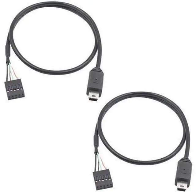 Main image of Mini USB to Motherboard Cable 1.65FT/50CM, Mini USB Male to 9pin Female Cable forcomputer motherboards 2pack
