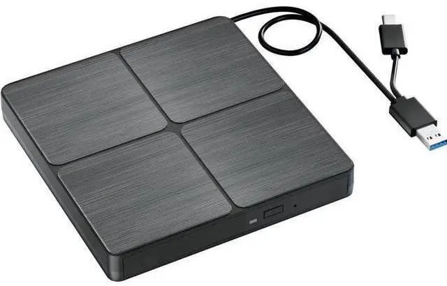 Main image of DVD Player Portable CD Player for Laptop, External CD DVD Drive, USB 3.0 & Type C Optical DVD Drive DVD Burner CD ROM External CD/DVD Drive for PC for Desktop PC Laptop Windows Linux MacOS