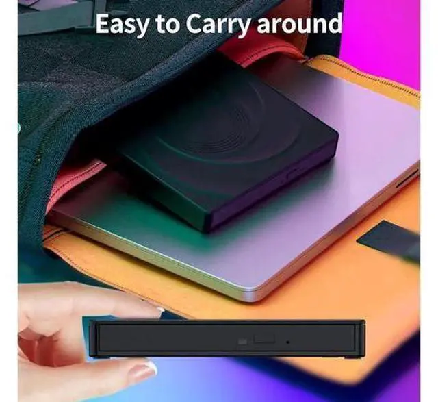 Main image of Portable DVD Player For Laptop CD Burner For Laptop, External CD/DVD Drive, CD ROM, USB 3.0 &Type-C External Optical DVD Drive Compatible with Laptop PC Windows 11/10//7 Linux Mac OS
