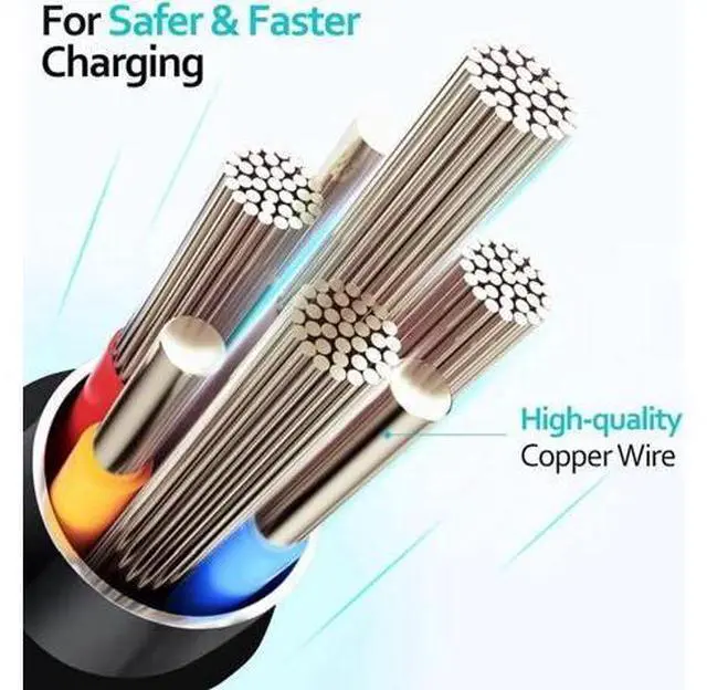 Alt view image 7 of 7 - Puxnoin Multi Charging Cable 6FT 2Pack Multi Charger Cable 4 in 1 Universal Multiple USB Cable Fast Charging Cord with Type-C, Micro USB Port for Most Cell Phone, Tablets