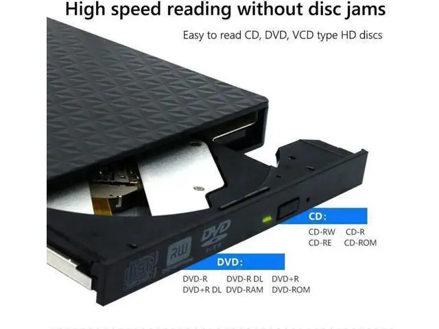 Alt view image 4 of 7 - External CD DVD Drive, USB 3.0 & Type-C Slim Portable CD DVD+/-RW Drive External DVD Writer CD Burner Player, External Optical DVD Drive for Laptop, Desktop, Mac, PC, WIN 11/10/8/7/XP/Linux/Vista/OS