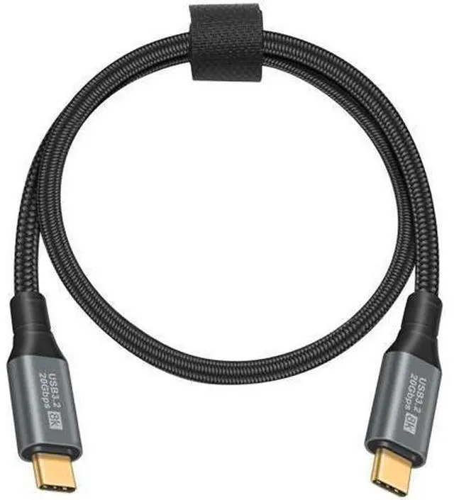 Main image of Short USB C to USB C Cable 1.5ft, 20Gbps Data Transfer & 100W USB 3.2 Gen 2 Type C to Type C Fast Charger Cable Nylon Braided Support 8K@60Hz Video for Thunderbolt3, MacBook Pro