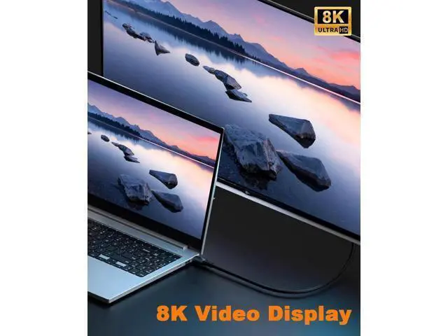 Alt view image 6 of 7 - Short USB C to USB C Cable 1.5ft, 20Gbps Data Transfer & 100W USB 3.2 Gen 2 Type C to Type C Fast Charger Cable Nylon Braided Support 8K@60Hz Video for Thunderbolt3, MacBook Pro