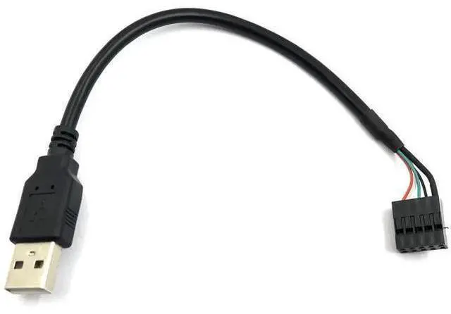 Alt view image 5 of 6 - 9 pin USB Header to USB Cable, USB 2.0 Type A Male to Dupont 9 Pin Female Header Motherboard Cable Cord (AM to 9Pin 0.2M)(2 Pack)