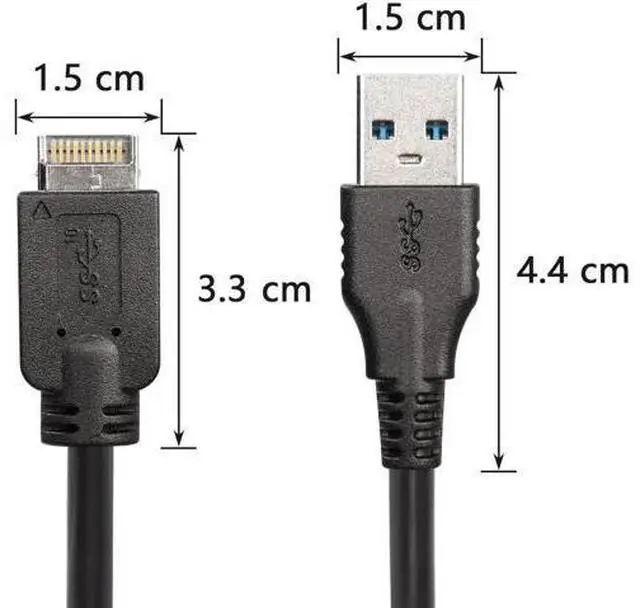 Alt view image 5 of 6 - USB 3.1 Type E to USB 3.0 A Extension Cable, USB 3.1 Front Panel Type E to USB A 3.0 Conversion Cable, Type E 3.1 Male Extension Cable for Computer 0.5M (USB to Type-E)