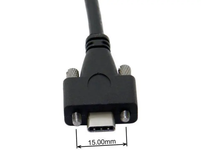 Alt view image 2 of 6 - USB 3.1 Type-C Dual Screw Locking to Standard USB3.0 Data Cable 1.2m Panel Mount Type for Industrial Camera