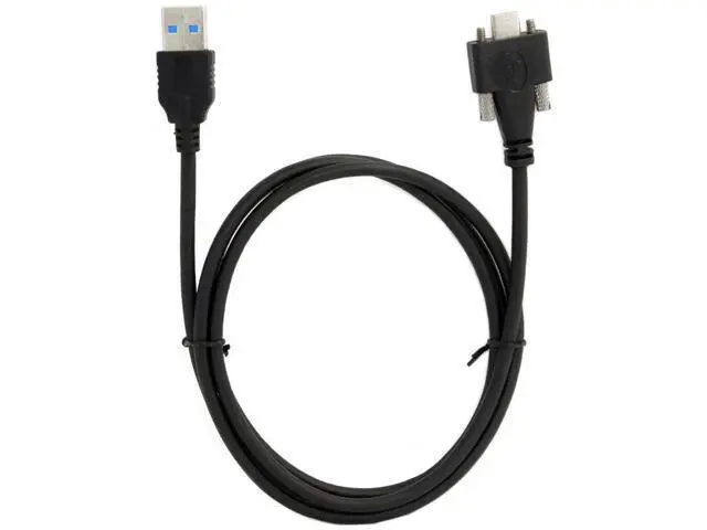 Alt view image 4 of 6 - USB 3.1 Type-C Dual Screw Locking to Standard USB3.0 Data Cable 1.2m Panel Mount Type for Industrial Camera