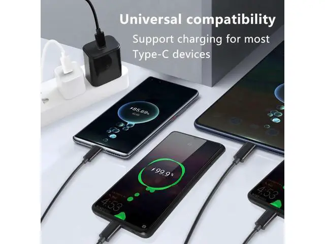 Alt view image 5 of 6 - Short USB C Splitter Multi Charging Cable, USB C Male to 4 Type-C Male Charge Cable, 4 in 1 Charging Cord Compatible with Mobile/Android and More (Black-0.5m-4C)