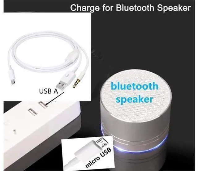 Alt view image 4 of 7 - Audio Charging Cable 2 in1 Aux Cord Micro USB Male to USB Male 3.5mm Aux Standard Audio Plug Jack Connection Cable for Bluetooth Speaker with Micro USB Port 3.28Ft