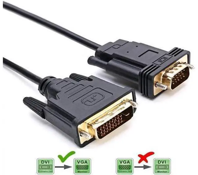 Main image of Active DVI to VGA, 6FT DVI 24+1 DVI-D M to VGA Male with Chip Active Adapter Converter Cable for PC DVD Monitor HDTV ...