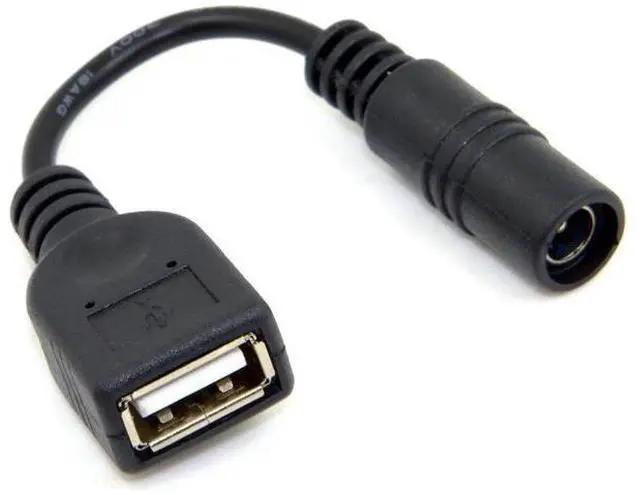 Main image of 5V USB Female to DC Power Jack 5.5x2.1mm Charge Adpter Cable Compatible for Cell Phone & Tablet & Light