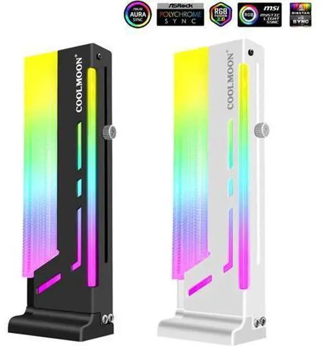 Main image of 5V 3Pin ARGB VGA Bracket 12pcs LED Vertical GPU Support RGB Computer Graphics Video Card Stand Holder PC Accessories