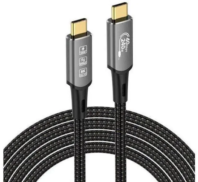 Main image of USB4 Cable with Thunderbolt 4, 240W Charging, 40Gbps Data, 8K@60Hz 4K120Hz HDR, PD3.1, USB C to USB C, for MacBook M1-M3, Mac Studio, Laptops, Monitor 1.64FT
