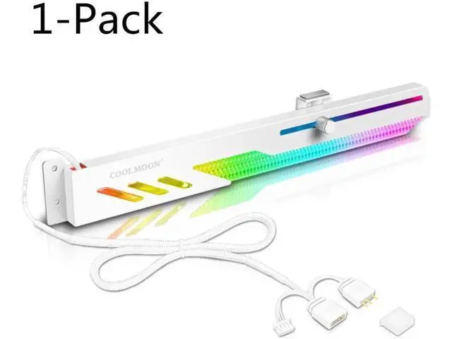 Alt view image 7 of 7 - GT8 Graphics Card Bracket 5V ARGB LED Light Bar Synchronous Horizontal Chassis GPU Support VGA Holder Video Card Stand