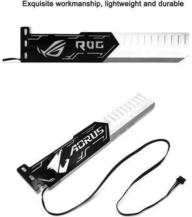 Alt view image 4 of 7 - RGB LED Light Graphics Card Bracket 25cm/28cm 5V Small 4PIN GPU Support VGA Holder for Computer Chassis PC Accessories