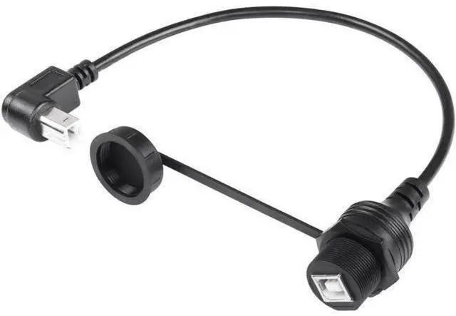 Main image of USB 2.0 Type-B 90 Degree Printer Cable,Waterproof Type B Flush Mount Car Mount Extension Printer Cable,for Car Truck Boat Motorcycle Dashboard,Sync Printing and Data Transferring (UP 0.3M)