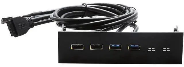 Main image of 5.25 inch computer front panel with 2 USB3.0 2 USB2.0 function bay computer