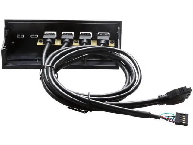 Alt view image 3 of 3 - 5.25 inch computer front panel with 2 USB3.0 2 USB2.0 function bay computer