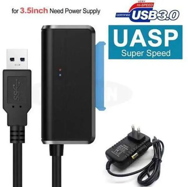 Main image of Sata To USB Adapter USB 3.0 SATA 3 Cable Plug and play 22 Pin Sata III Cable Support 2.5 or 3.5 Inch External SSD HDD Hard Drive with 12V 2A Power Adapter