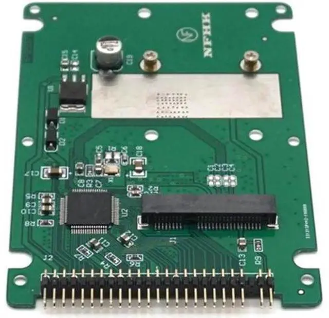 Alt view image 4 of 7 - mSATA to 2.5 Inch PATA IDE 44 Pin SSD Solid State Drive Enclosure Adapter Converter Card With Case 9.5mm