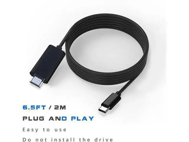 Alt view image 6 of 6 - USB C to HDMI Cable 6ft 4K for Monitor, Adapter MAC, USBC Converter vga iPad pro, MacBook air, Type Cord Chromebook, TV
