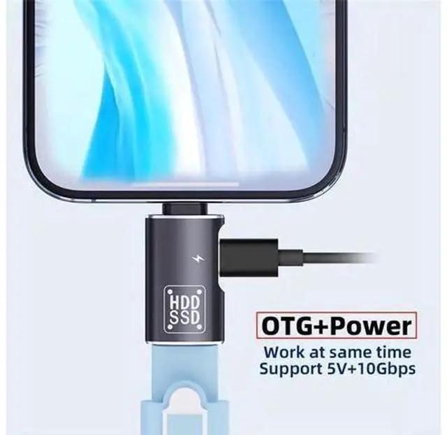 Alt view image 5 of 7 - 10Gbps USB-C Type-C to USB 3.0 Female OTG & DC 5V Power Adapter for Tablet Phone
