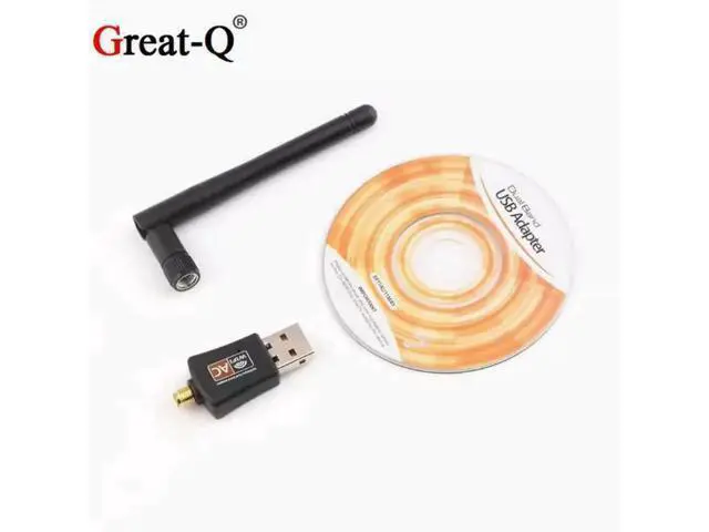 Alt view image 2 of 3 - USB dual-band wireless network card wifi receiver 5G network card 11AC 600M receiver transmitter 8811CU