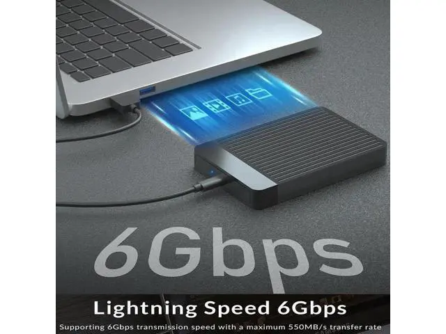 Alt view image 7 of 7 - 2.5 HDD SSD Case SATA to USB 3.1 3.0 Adapter Case 6gbps HD External Hard Drive Enclosure Box for Disk HDD Type USB C Enclosure