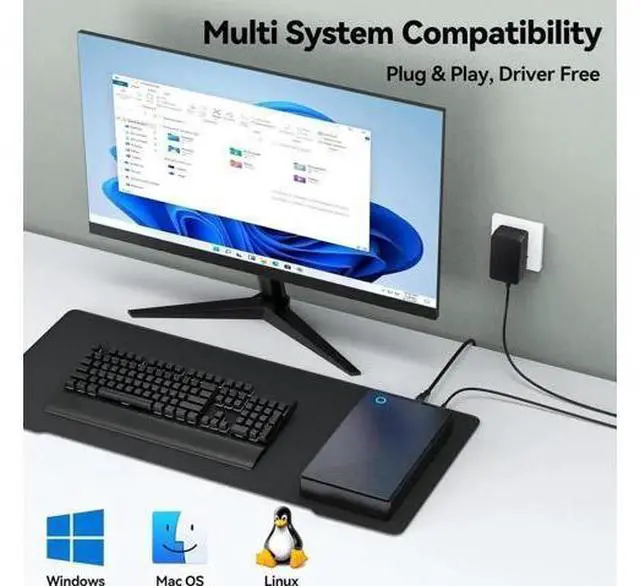 Main image of AUTYUE 3.5 Hard Drive Enclosure, External 3.5 2.5 inch SSD HDD Enclosure Hard Drive Adapter, USB 3.0 SATA Reader up to 18TB Hard Drive Case Data Recovery Kit Support UASP with 12V 2A Power Adapter