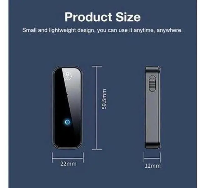Alt view image 6 of 7 - USB Wireless Bluetooth 5.0 Transmitter Receiver 2in1 Audio Adapter 3.5mm Aux Car
