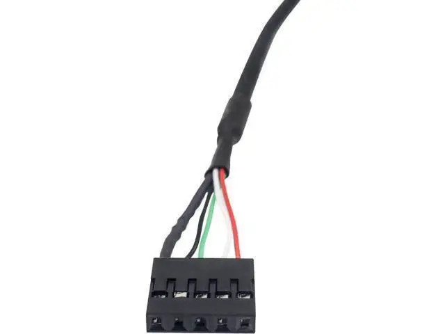 Alt view image 3 of 7 - USB Header to Mini USB Dupont Cable, 90 Degree Left Angle Mini USB Male to 5 Pin Motherboard Female Adapter Dupont Extended Cable (2 Pack) 50CM/1.64FT
