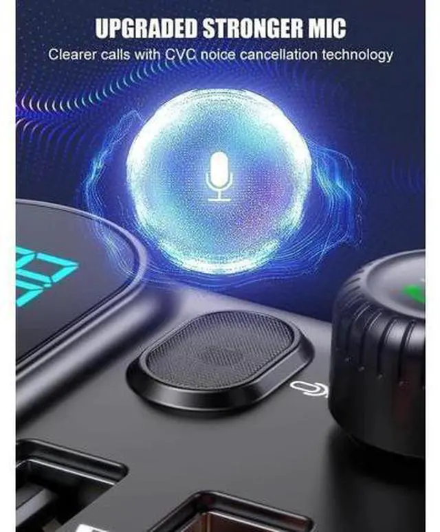 Alt view image 3 of 7 - Bluetooth Adapter for Car - Wireless Bluetooth FM Radio Transmitter - Bluetooth AUX Adapter | Wireless Bluetooth 5.0 MP3 Music Player - QC3.0 + PD 20W USB Car Charger | 7 Colors LED Backlit