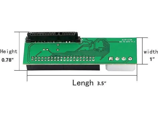 Alt view image 2 of 6 - SATA Female to 40 pin Male 3.5 inch IDE Adapter for PC and Mac Computer to SATA Hard Drive Interface Adapter(SATA F/3.5 M Big)