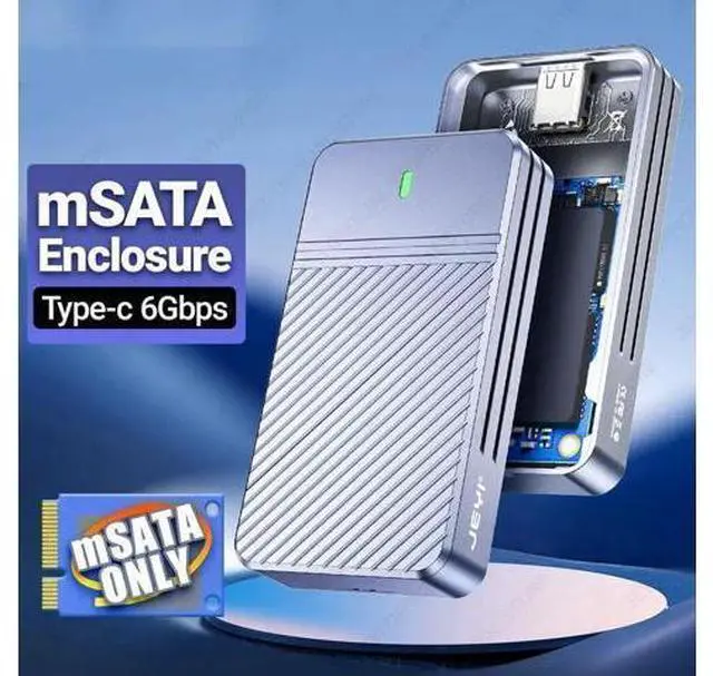 Main image of mSATA to USB 3.1 Gen2 10Gbps SSD Enclosure Adapter Case with Type C Port for mSATA Internal Solid State Drive Hard Drive
