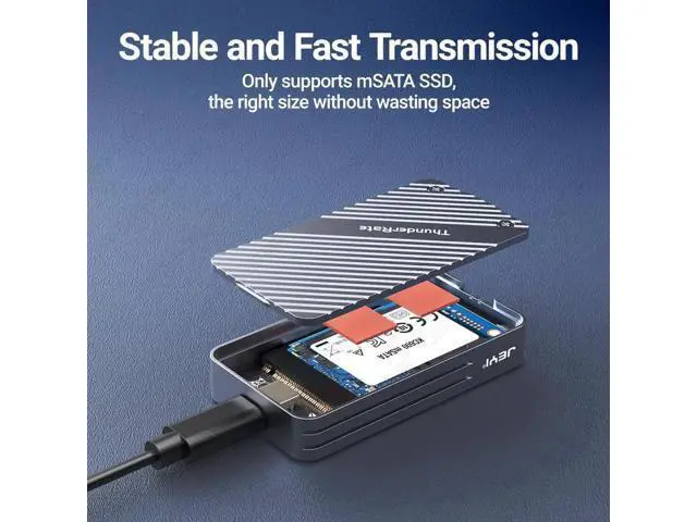 Alt view image 3 of 7 - mSATA to USB 3.1 Gen2 10Gbps SSD Enclosure Adapter Case with Type C Port for mSATA Internal Solid State Drive Hard Drive