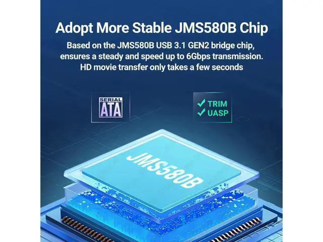 Alt view image 5 of 7 - mSATA to USB 3.1 Gen2 10Gbps SSD Enclosure Adapter Case with Type C Port for mSATA Internal Solid State Drive Hard Drive