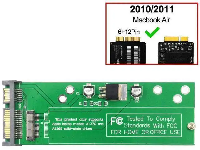 Alt view image 2 of 5 - 18pin to SATA Adapter with USB SATA Cable for 2010 2011 MacBook Air, HDD Hard Disk Drive Converter Support Model A1369 A1370