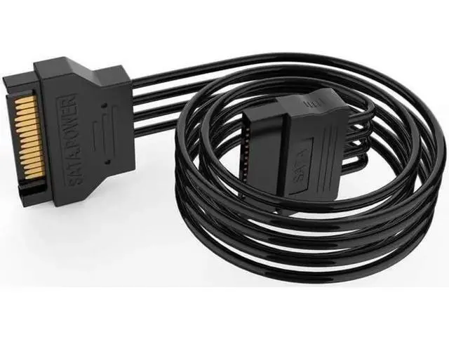Alt view image 2 of 6 - 3 Pack SATA Power Extension Cable 3Pack 15 Pin SATA Male to Female Extender Power Adapter Cable for Serial ATA Hard Drives, SATA HDD, SSD, CD Driver, CD Writer, CD ROM Drives 18 Inch(50cm)