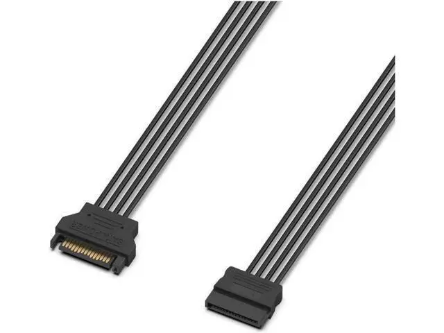 Alt view image 3 of 6 - 3 Pack SATA Power Extension Cable 3Pack 15 Pin SATA Male to Female Extender Power Adapter Cable for Serial ATA Hard Drives, SATA HDD, SSD, CD Driver, CD Writer, CD ROM Drives 18 Inch(50cm)