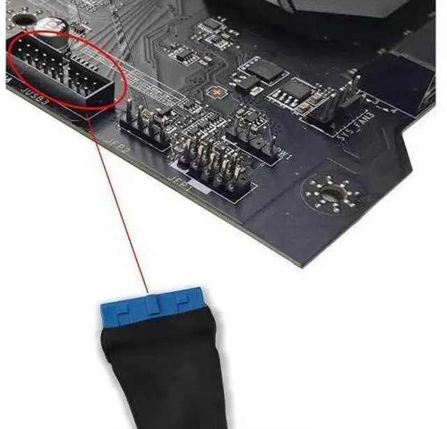 Alt view image 5 of 6 - USB 3.0 Header Extension Cable 19/20 Pin 1 to 2 Y Splitter Internal Extension Adapter DIY(5.9 inch)