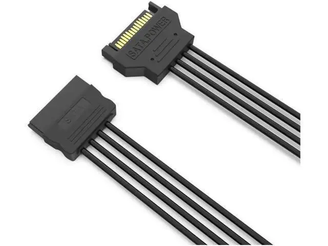 Alt view image 6 of 6 - 3 Pack SATA Power Extension Cable 3Pack 15 Pin SATA Male to Female Extender Power Adapter Cable for Serial ATA Hard Drives, SATA HDD, SSD, CD Driver, CD Writer, CD ROM Drives 18 Inch(50cm)