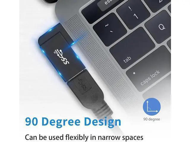Alt view image 2 of 7 - USB 3.0 Adapter 90 Degree, USB Extender 5Gbps Type A Extension Adapter, 3-Pack Right Angle Type A Male to Female Adapter OTG Connector for Hard Drive, Laptop
