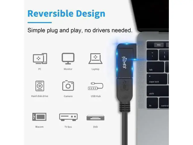Alt view image 5 of 7 - USB 3.0 Adapter 90 Degree, USB Extender 5Gbps Type A Extension Adapter, 3-Pack Right Angle Type A Male to Female Adapter OTG Connector for Hard Drive, Laptop
