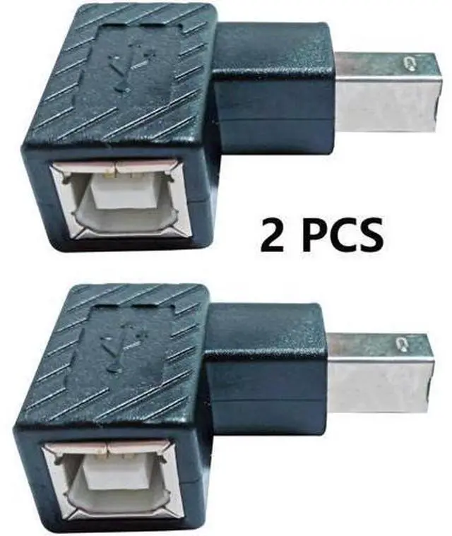 Alt view image 5 of 7 - 90 Degree USB 2.0 Type B Printer Adapter,USB 2.0 B Male to Type B Female UP Angle Print and Data Transfer Extension Connector for Printer Scanner Fax HDD 2 pcs
